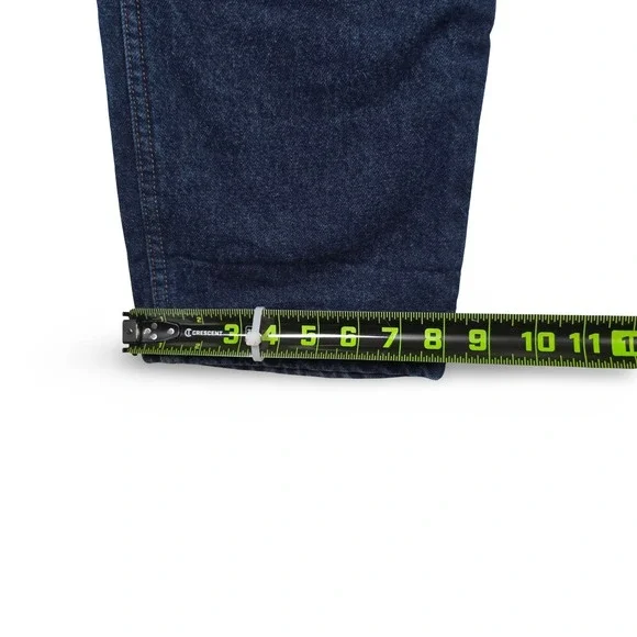 Wrangler 47MWZ Plaid Flannel Lined Jeans Dark Wash Regular Fit Mens 32x30 - Picture 11 of 12